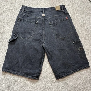 Ecko Unltd Denim Jean Shorts Size 36 Gray Baggy Carpenter Skater Jorts Y2K Style - Picture 1 of 16