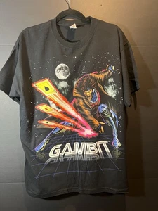 VINTAGE Y2K MARVEL MAD ENGINE GAMBIT PROMO GRAPHIC T SHIRT SIZE LARGE RARE AOG - Picture 1 of 10