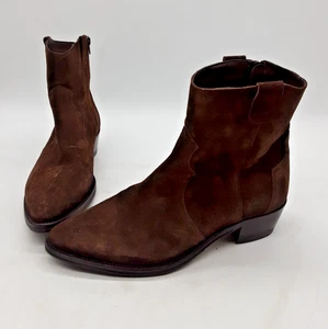 Alpe Real Brown Suede Ankle Cowboy Boots - UK 7.5 - EU 41 - Picture 1 of 8