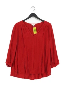 Monsoon Women's Top UK 10 Red Viscose with Cotton Basic - Picture 1 of 5