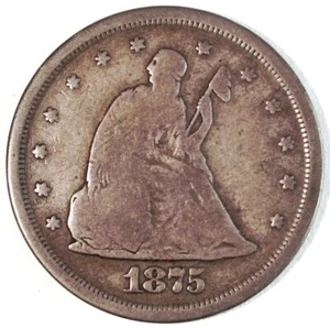 1875 S Seated Liberty Silver Twenty Cents ☆☆ Circulated ☆☆ 356 - Picture 1 of 2