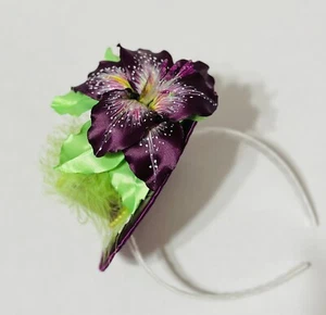 Halloween flowers purple Mini Hat Headband Halloween Costume  - Picture 1 of 2