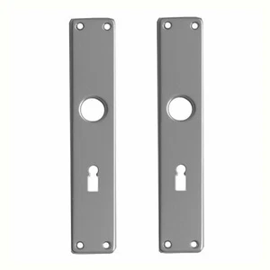 Zimmertür Langschild,Garnitur' ALU Natur paar Buntbart 72mm silber F1 40X215 - Bild 1 von 2