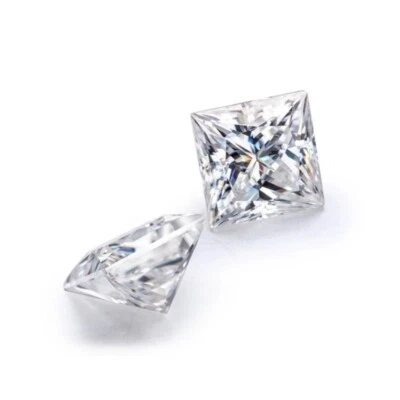0.5-20ct Princess Cut Loose Moissanite D VVS1 Real Gem Stone W/ GRA Pass Tester - Image 1 of 4