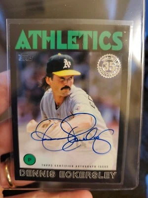 2021 Topps '86 Autograph Black Dennis Eckersley 86A-DE #081/199 Oakland As - Image 1 of 4