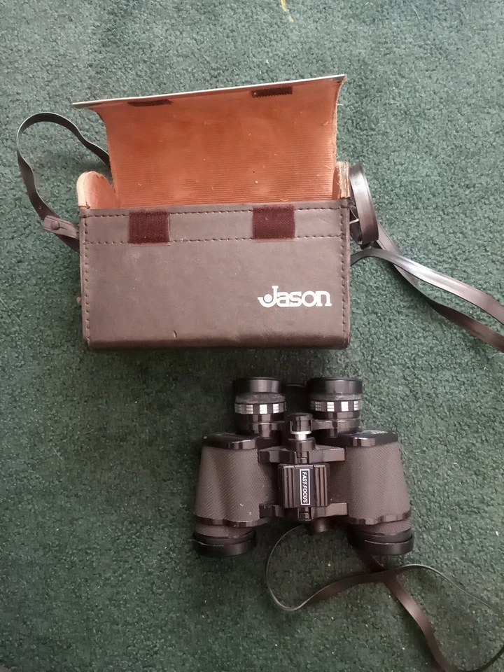 Vintage Jason Clipper 7x35 Model 188 Extra Wide Binoculars W/Case Made In Japan - Image 1 of 4