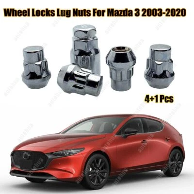 Para Mazda 3 Mazda3 2003-2020 M12 x 1.5 Antirrobo Cerraduras de Rueda Tuercas Asiento Cono Foto 1 de 4