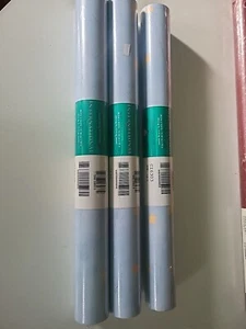 3X International Wallpaper BLUE GOLD STARS NOS MADE IN CANADA 55 SQ FT A ROLL - Picture 1 of 9