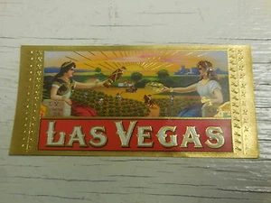 ORIGINAL OLD CIGAR BOX LITHO LABEL FOR -LAS VEGAS CIGAR  - Picture 1 of 6