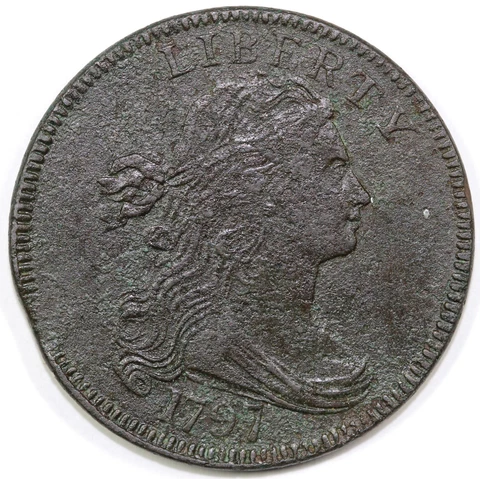 1797 1c S-122 Draped Bust Large Cent Cover