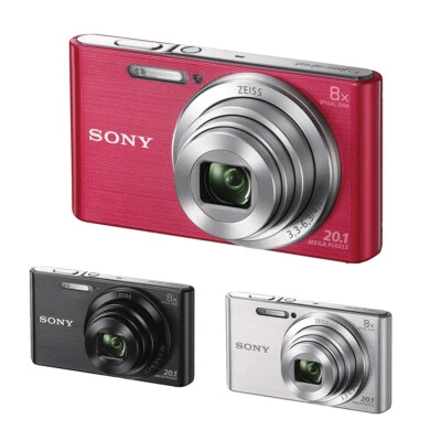 Sony DSC-W830 Cyber-Shot 20.1MP 8x zoom Digital Camera Silver / Black 85% New - Image 1 of 4