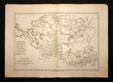 The Tartary, L'em Worse Mongolian map Plan geographic old Of 1787 Antic Map