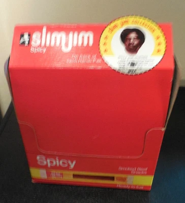 1978 Slim Jim store Display Box RARE w/card MSA Billy Joe DuPree Dallas Cowboys - Image 1 of 4
