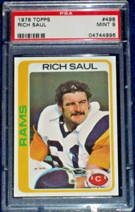 1978 Rich Saul #498 Topps PSA 9 Los Angeles Rams - Picture 1 of 3