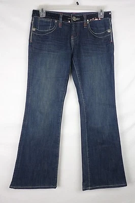 BCBGirls Womens Jeans Size 28 (32.5x30) Dark Wash Mick Flare Cotton Blend - Image 1 of 4