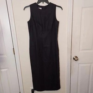 TALBOTS 100% Linen Long Midi Dress With Side Buttons Sz-8 - Picture 1 of 9