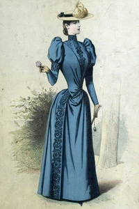La france elegante et Paris Elegant Reunis Mode Fashion Gourbaud Lithographie - Picture 1 of 1