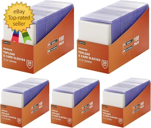 1000 fundas para tarjetas cargadores superiores para tarjetas, protectores de tarjetas de béisbol de 3"X4" duro pl - Imagen 1 de 12