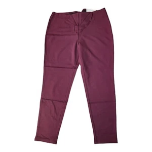 Chico's Deep Merlot Ponte Legging Basic Hose Stretch Damengröße 2R/12 neu mit Etikett $ 69 - Bild 1 von 5