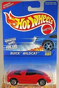 1995 Hot Wheels Blue/White Card Collector #597 BUICK WILDCAT Red Variant w/7 Sp - Picture 1 of 4