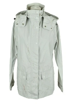 ISLE JACOBSEN Grey Rain Coat size XS Womens Waterproof Coat Hooded Polyester - Image 1 of 4