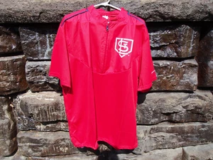 Vintage St. Louis Cardinals Monsanto Red Short Sleeve Half Zip Men's Size XL - Picture 1 of 6
