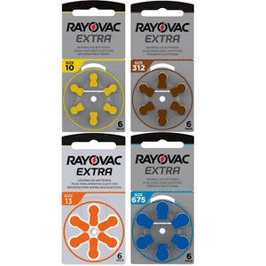 Rayovac Extra Hearing Aid Batteries Size 13 312 10 675 ZA PR48 PR41 PR70 PR44 - Picture 1 of 13