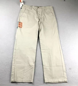 Pantalones Dockers Hombre 32X29 Beige Día de Trabajo Caqui Calce Clásico Frente Plano Recto Nuevos con Etiquetas - Imagen 1 de 14