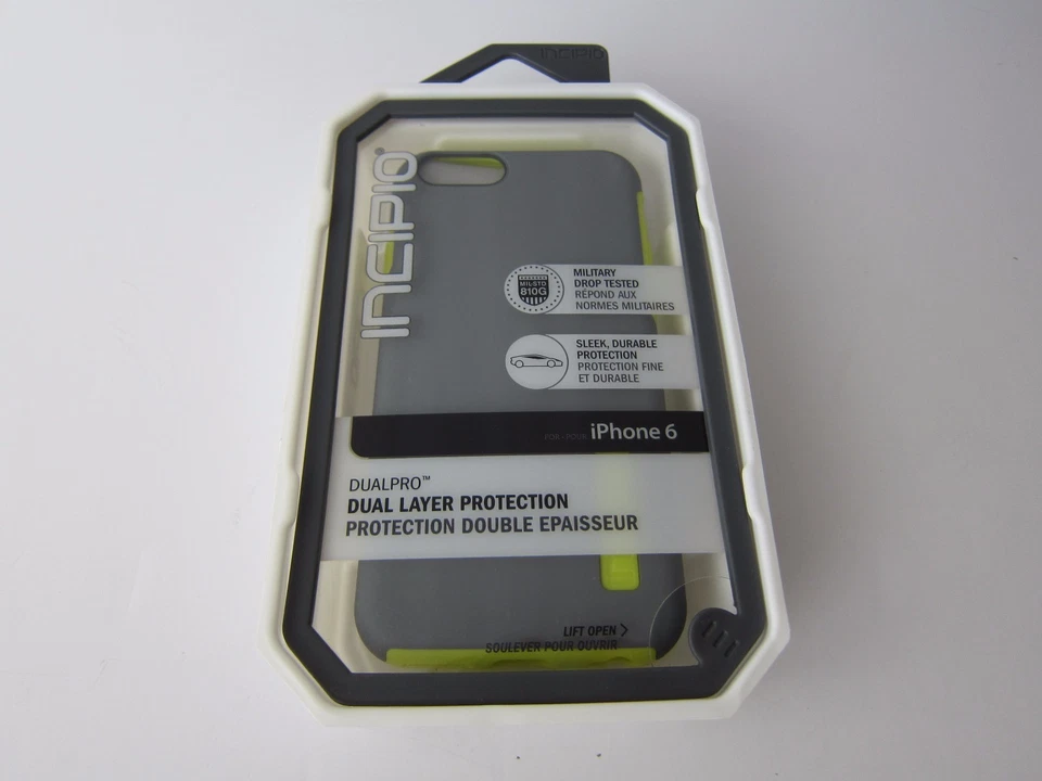 FUNDA DOBLE CAPA INCIPIO IPH-300 DUALPRO PARA iPHONE6 iPHONE 6S GRIS/AMARILLO NUEVA Foto 1 de 3