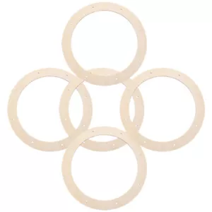 5pcs Wood Circle Wreath Frames Wreath Rings Floral Wreath Frames for Christmas - Picture 1 of 12