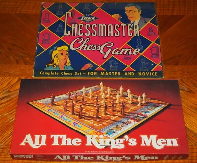 2 VTG Chess Games ALL THE KING'S MEN 1970’s & CHESSMASTER Chess 1940’s USA MADE - Image 1 of 4