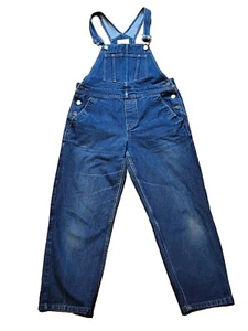 ASOS Women’s Size 8 Relaxed Fit Blue Denim Bib Overalls Read - Picture 1 of 6