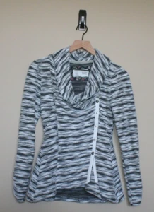 Saturday Sunday Jacket Cardigan Small 4 6 Button Stripe Gray Anthropologie - Picture 1 of 4