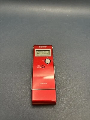 Sony IC Portable Digital Voice Recorder MP3/USB - ICD-UX70 Red - Working - Image 1 of 4