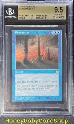 MTG Stronghold 1998 Evacuation BGS 9.5Q GEM MINT English STH Rare - Image 1 of 4
