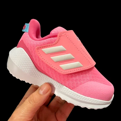 Adidas Baby Infant Girls Slip on Sneakers Size 6 Pink-White Lightweight Comfort - Image 1 of 4
