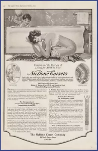 Vintage 1919 NU BONE Corsets Women's Garments Lingerie Fashion Ephemera Print Ad - Picture 1 of 1