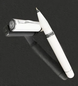 DELTA FUSION ONE WHITE RESIN WITH PLATINUM TRIM ROLLERBALL PEN DF87202 - Picture 1 of 4