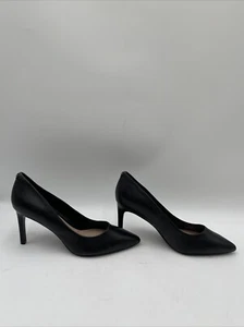 Karl Lagerfeld GLORA Black Leather Pointy Toe Slip On High Heels Women’s 8M/38.5 - Picture 1 of 5