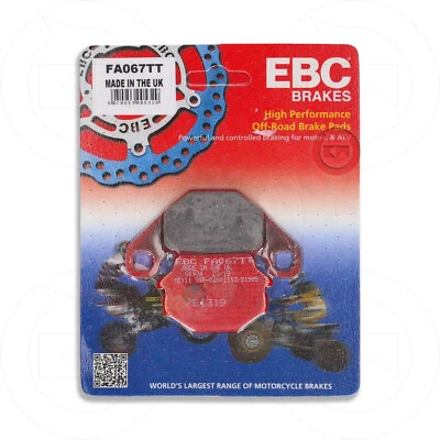 PLAQUETTES DE FREIN POSTERIEURES CARBONE EBC FA067TT CAGIVA WMX 125 1989-1992 - Imagem 1 de 4