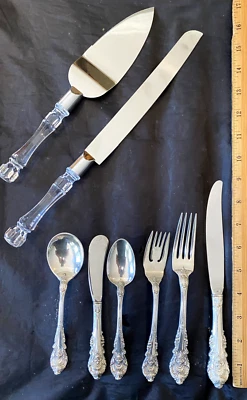 CUBIERTOS DE LEY WALLACE SIR CHRISTOPHER 8 POR 6 PULIDOS A MANO CON JUEGO DE BODA Foto 1 de 4