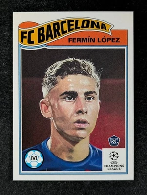 2023 Topps Living Set UEFA FERMIN LOPEZ Rookie RC FC Barcelona #619 - Image 1 of 3