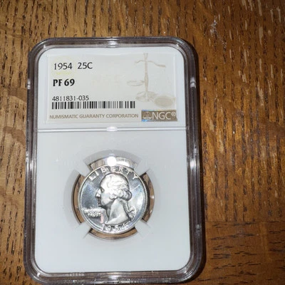 1954 Washington Silver Quarter NGC PF69  - Image 1 of 2