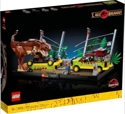 Lego 76956 Jurassic Park T. Rex Breakout New Sealed Retired BOX DAMAGE - Image 1 of 4