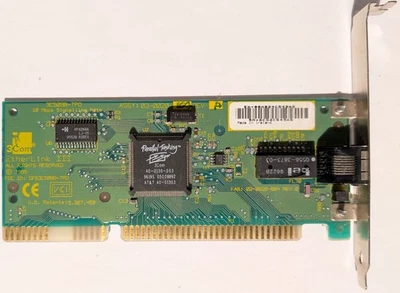 [RETRO] 3Com Etherlink III 3C509-TPO - 16-Bit ISA PnP Netzwerkkarte - Bild 1 von 3