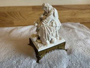 1760 Volkstedt Katze Dame Antik Deutsch Blanc de Chine Keks Porzellan Figur - Bild 1 von 16