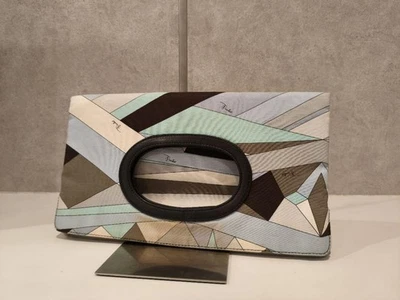 Emilio Pucci, Sombrero Cubo, Multicolor, Morado, Blanco, Azul, Geométrico, 100% Algodón Foto 1 de 4