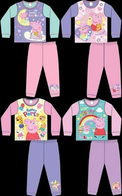 ASTLEY BAKER DAVIES LTD PEPPA PIG Mädchen Schlafanzug/PEPPA & BABY EVIE PJs Größen 18 Monate-5 Jahre