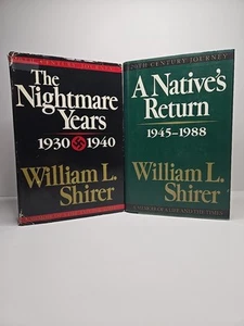 William Shirer Lot Of 2 20th Century Journey The Nightmare Years, Natives Return - Picture 1 of 24