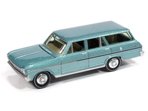 CHEVROLET Nova II 400 Wagon - 1963 - Laurel Green - Auto World 1:64 - Bild 1 von 6
